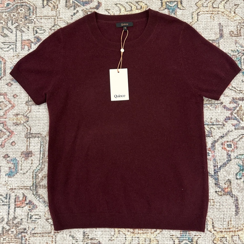 Cashmere tee (burgundy color)
